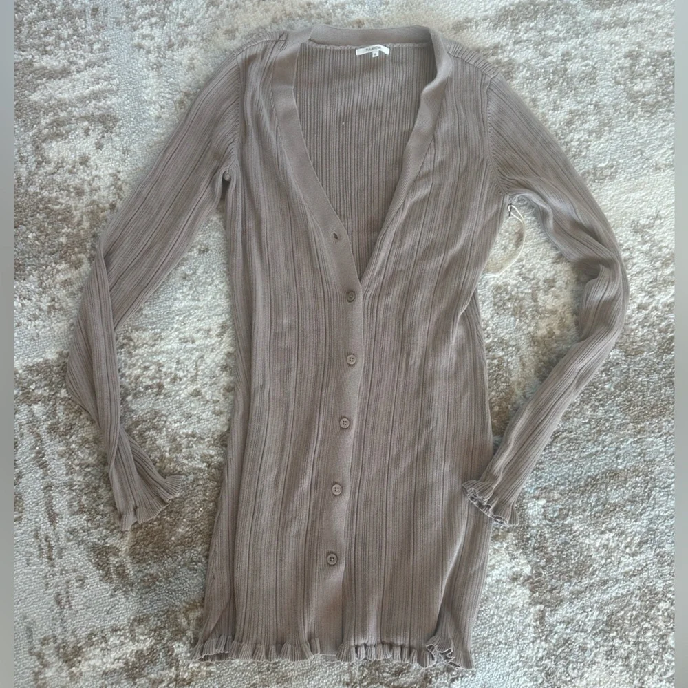 Beige Ribbed Lounge Set - Picture 2 of 3